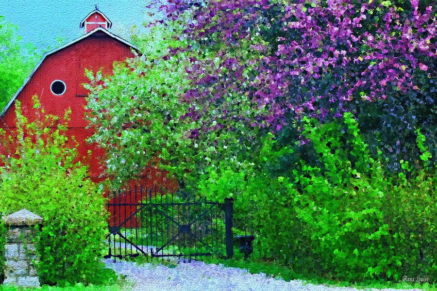 Springtime Red Barn Photograph by Anna Louise