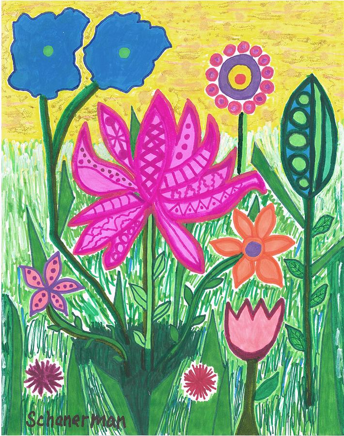 Springtime Welcome Drawing by Susan Schanerman