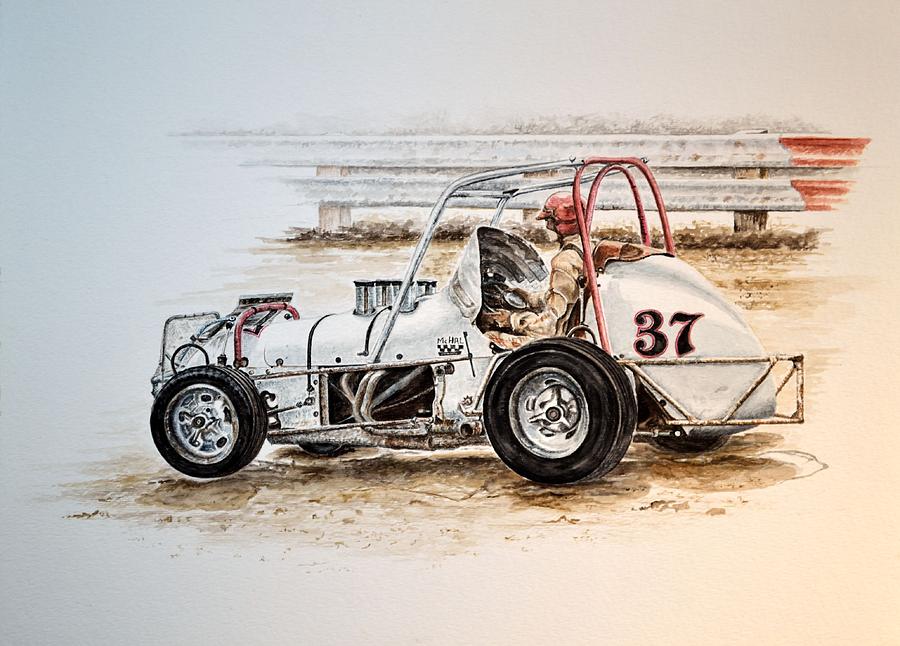 Sprint N Dirt Painting by Traci Goebel