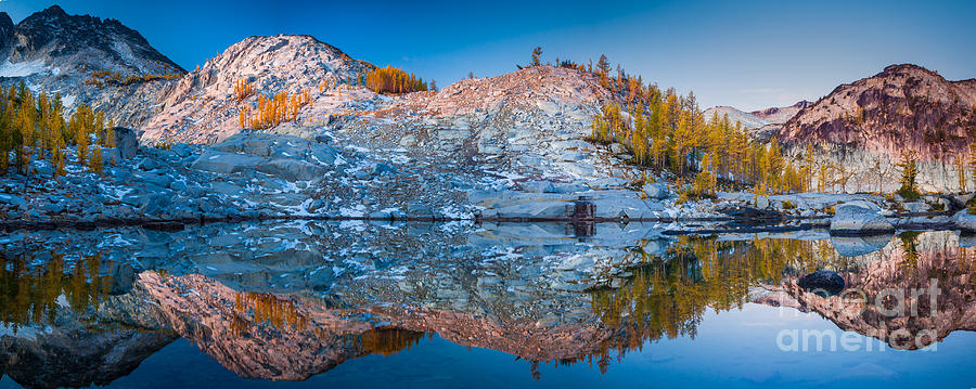 Mountain Photograph - Sprite Lake Panorama by Inge Johnsson