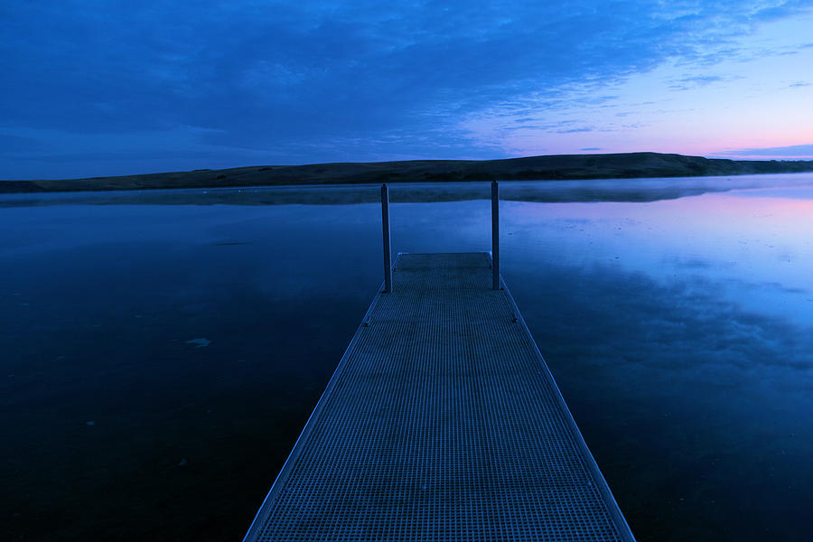Pier Photograph - Springbrook lake at dawn by Jeff Swan