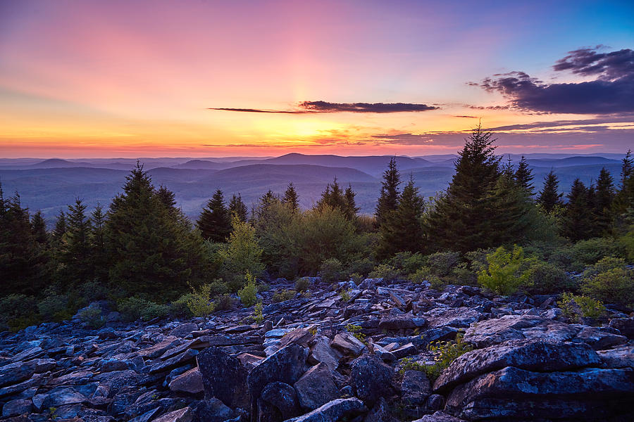 Spruce Knob Spring Sunset Photograph by Brian Simpson