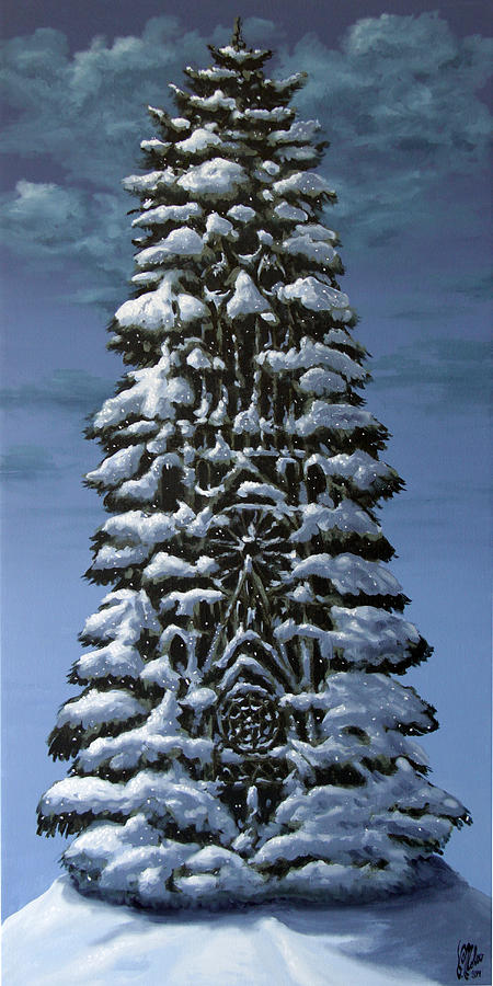Spruce Painting by Victor Molev