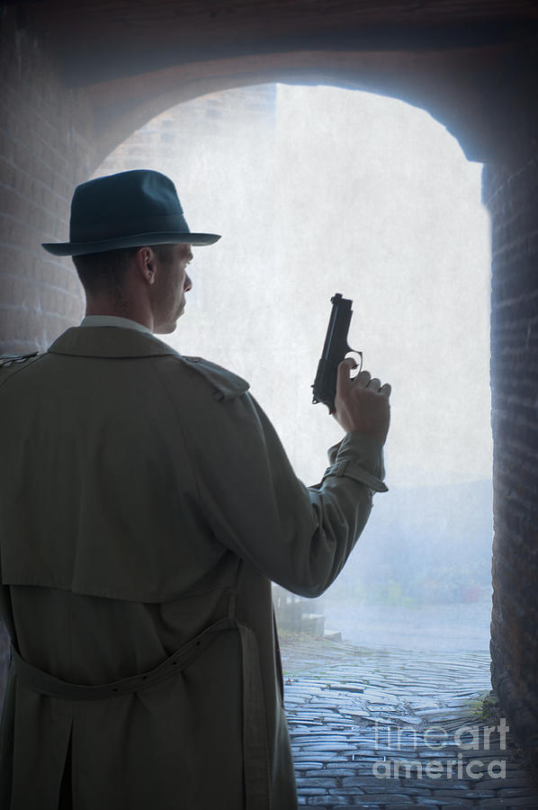 Spy Or Detective With Gun Photograph by Lee Avison