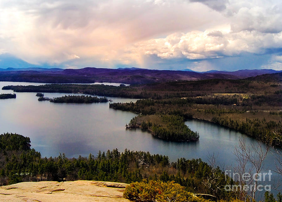 Squam Lake from Rattlesnake Mountain N H Photograph by Mim White