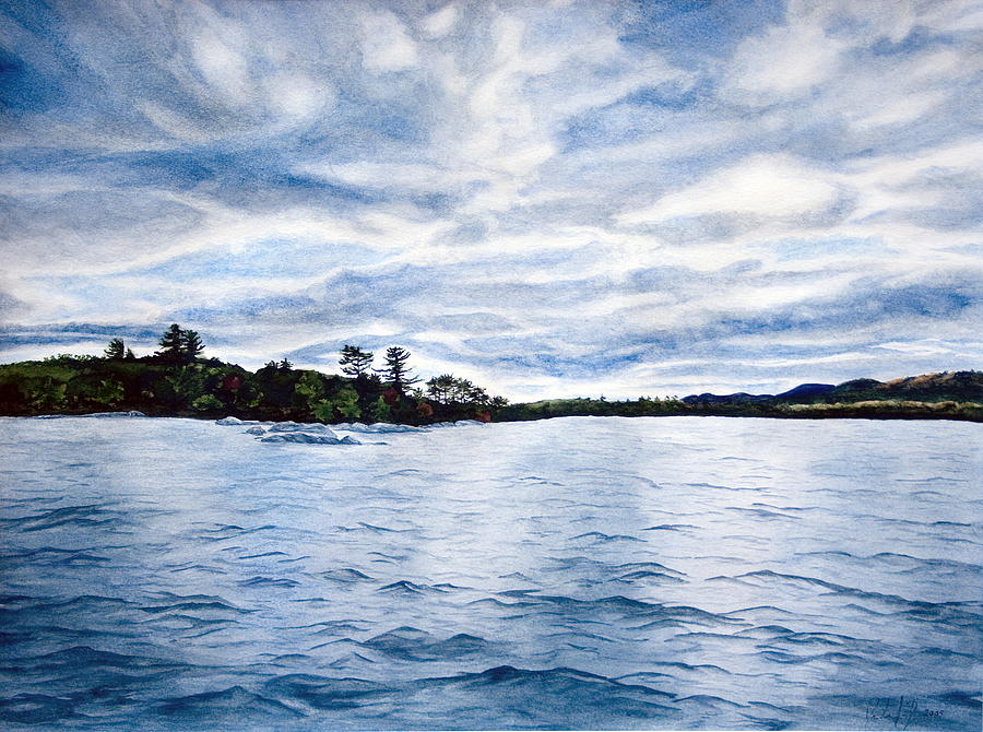 Squam Lake Painting by Monika Degan