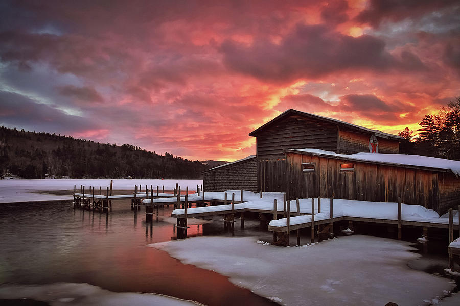 Squam Lake Sunset Photograph by Robert Clifford