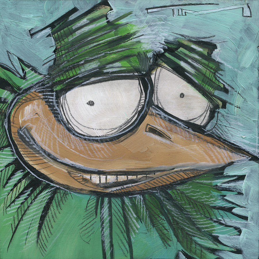 Square Bird Nubmer 13 Painting by Tim Nyberg