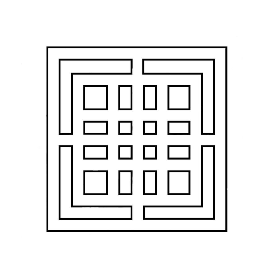 Square grid 2 Digital Art by Jerry Daniel