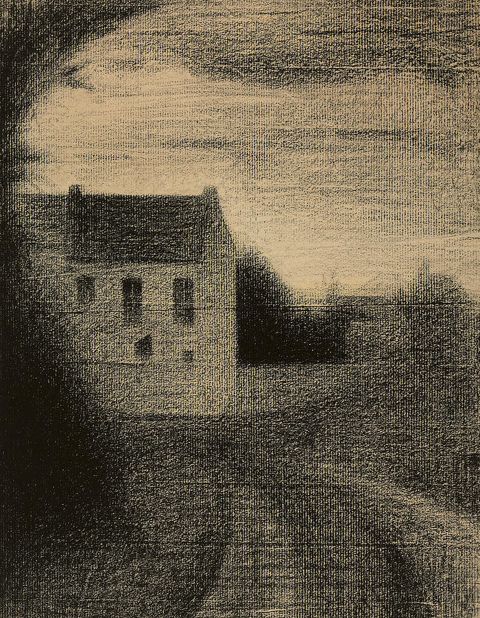 Square House Drawing by Georges Pierre Seurat