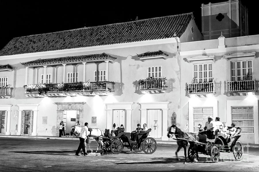 Square of Carriages in Cartagena Photograph by John Rizzuto