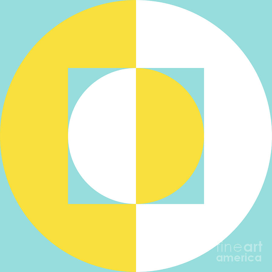 Squared Circle Nest - Buttercup - Limpet Shell - White Digital Art by Jason Freedman