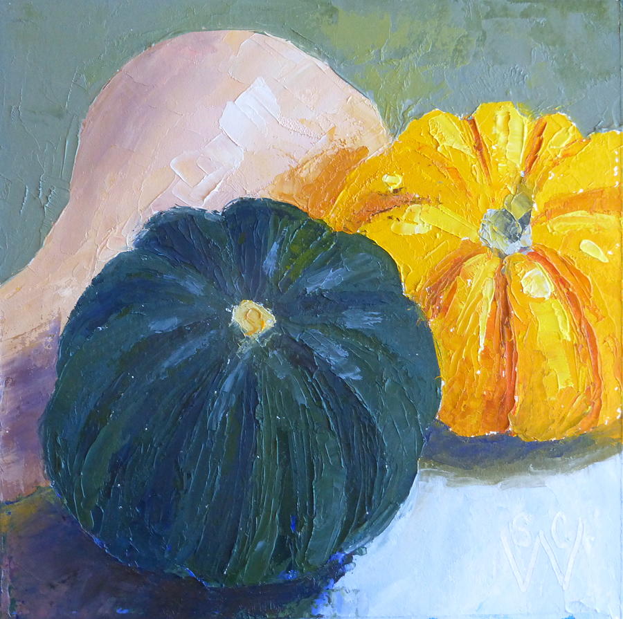 Squash Trio Painting by Susan Woodward