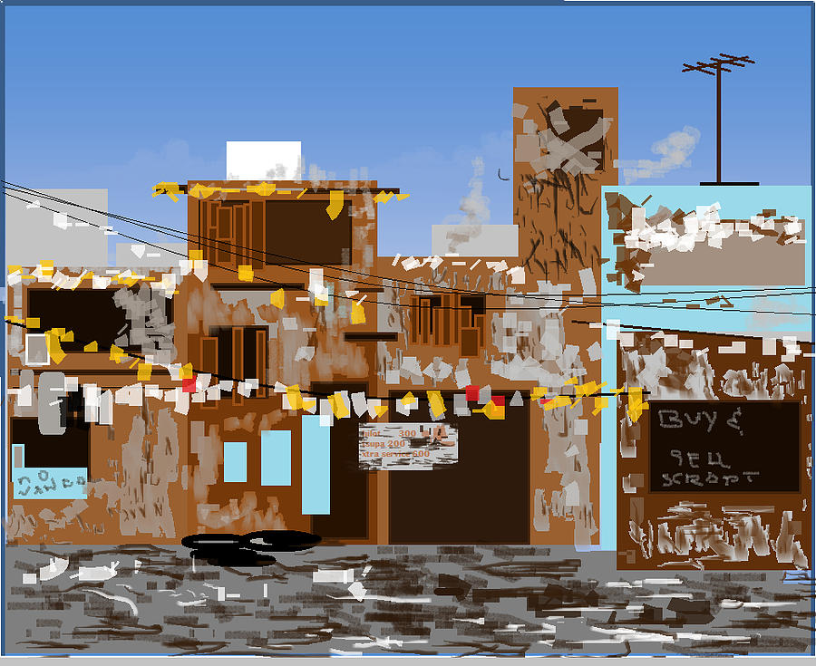 Ms Paint Painting - Squatter by Gilton Solis