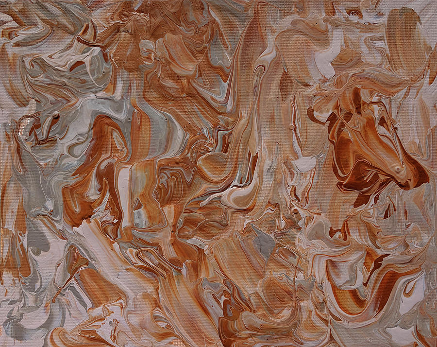 Squiggle Series - Brown Painting by Trisha Pena