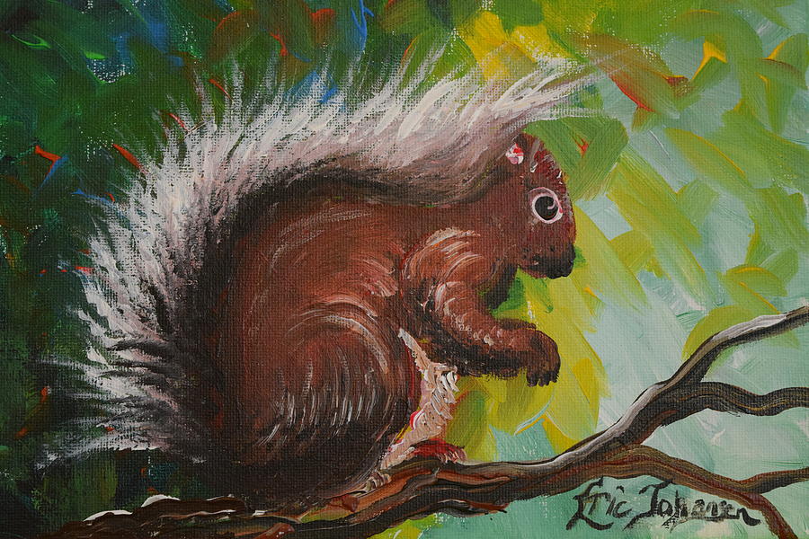 Squirrel Painting by Eric Johansen