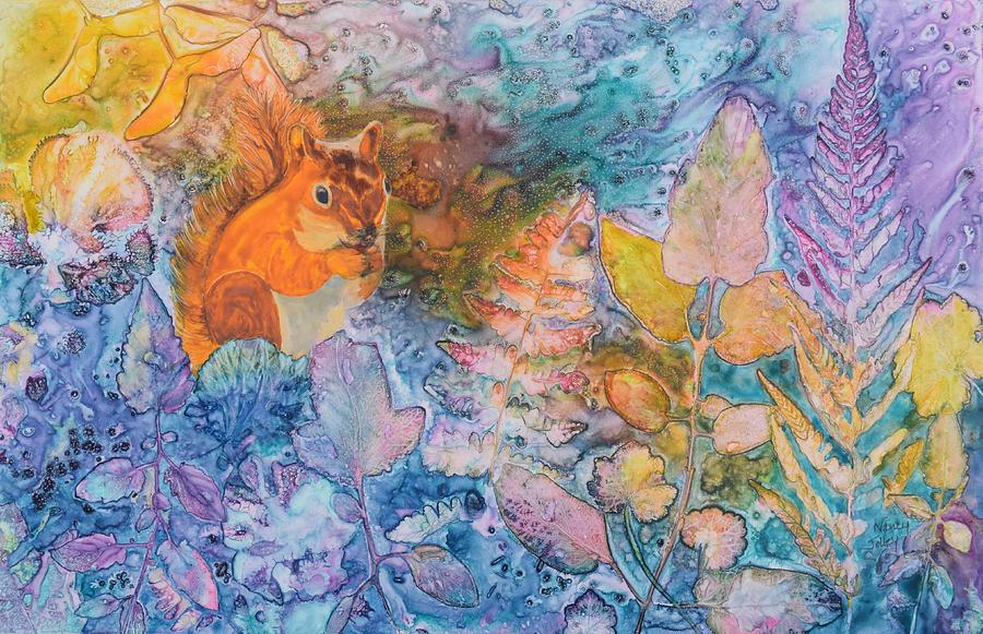 Squirrel Hollow Painting by Nancy Jolley