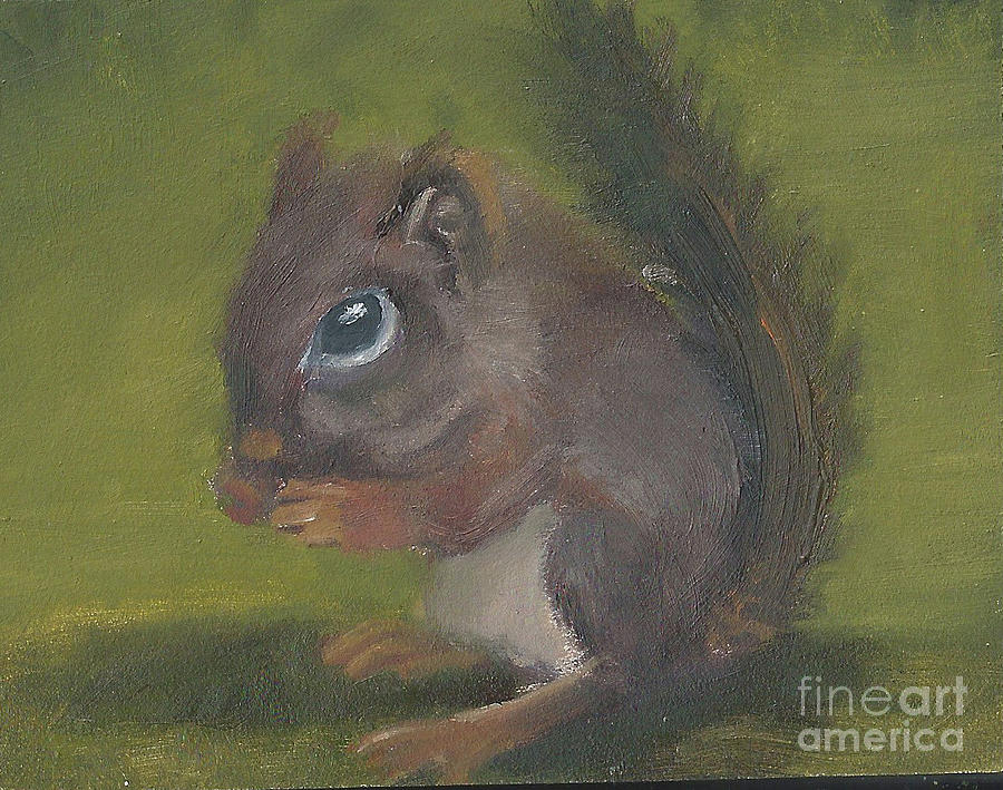 Squirrel Painting by Jessmyne Stephenson