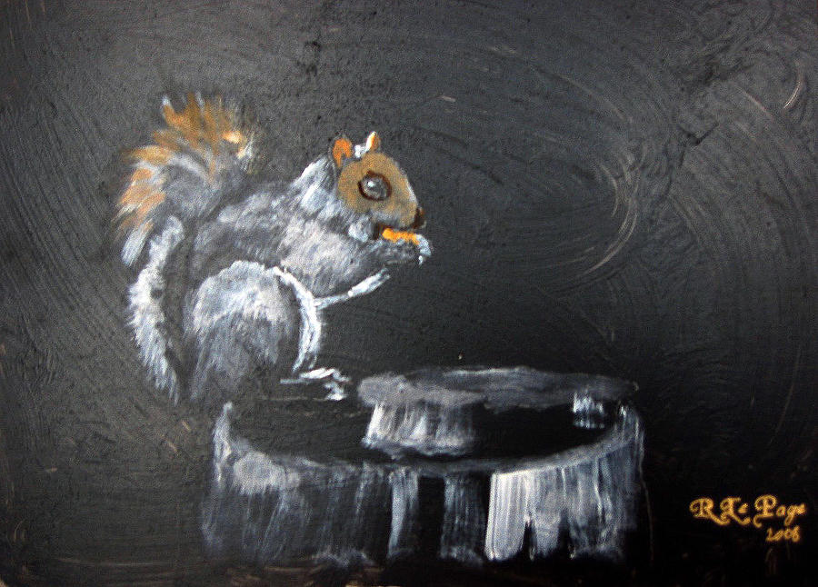 Squirrel Painting by Richard Le Page