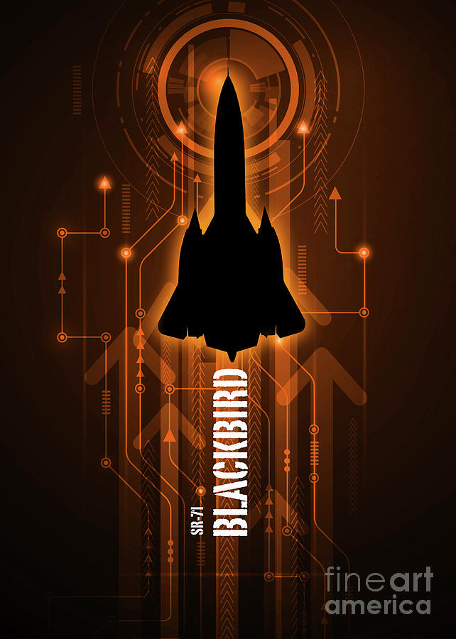 SR-71 Blackbird Digital Digital Art by Airpower Art