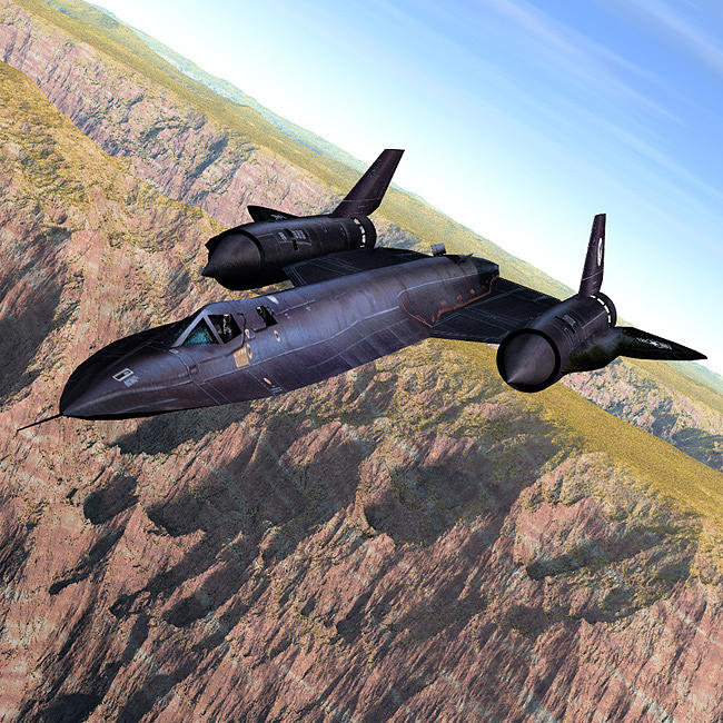 Airplane Digital Art - SR-71 Over the Canyon by John Hoagland