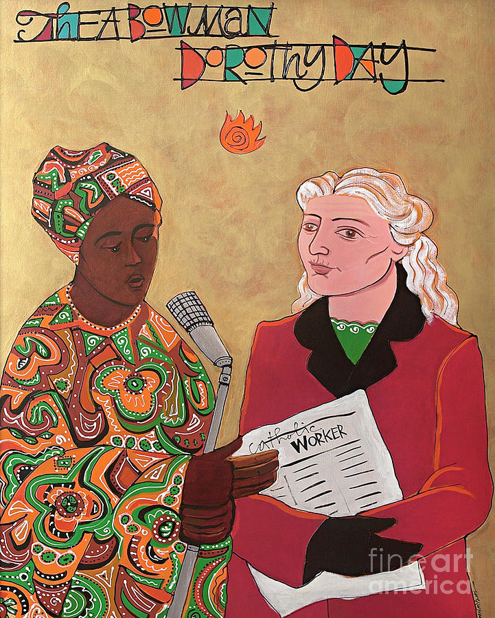 Sr. Thea Bowman and Dorothy Day - MMTBD Painting by Br Mickey McGrath OSFS