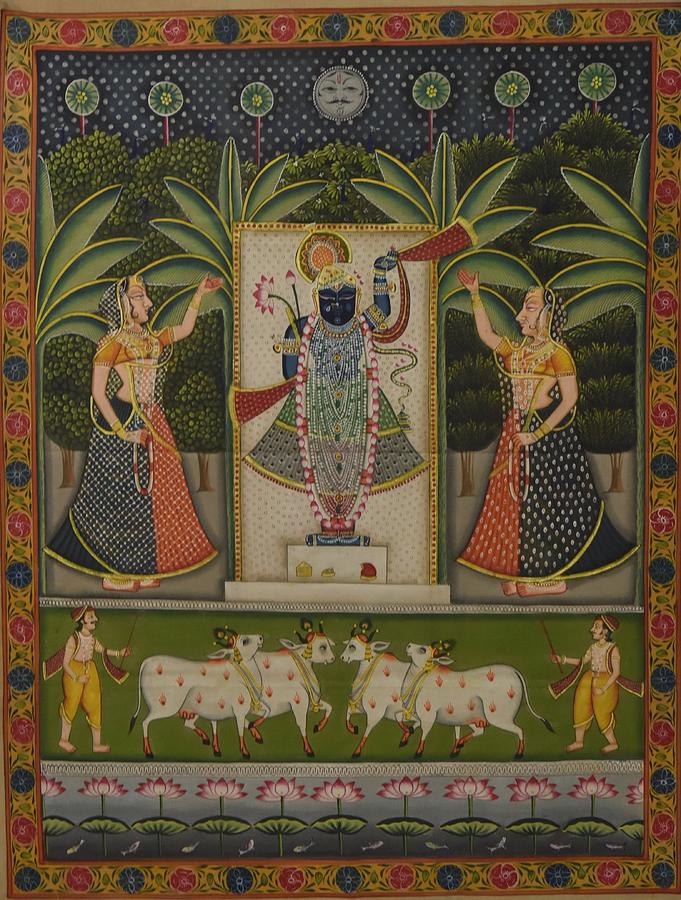 Pichwai Painting - Sreenathji Art 1 by Pichwai Pichvai Pichhavai Pitchwai