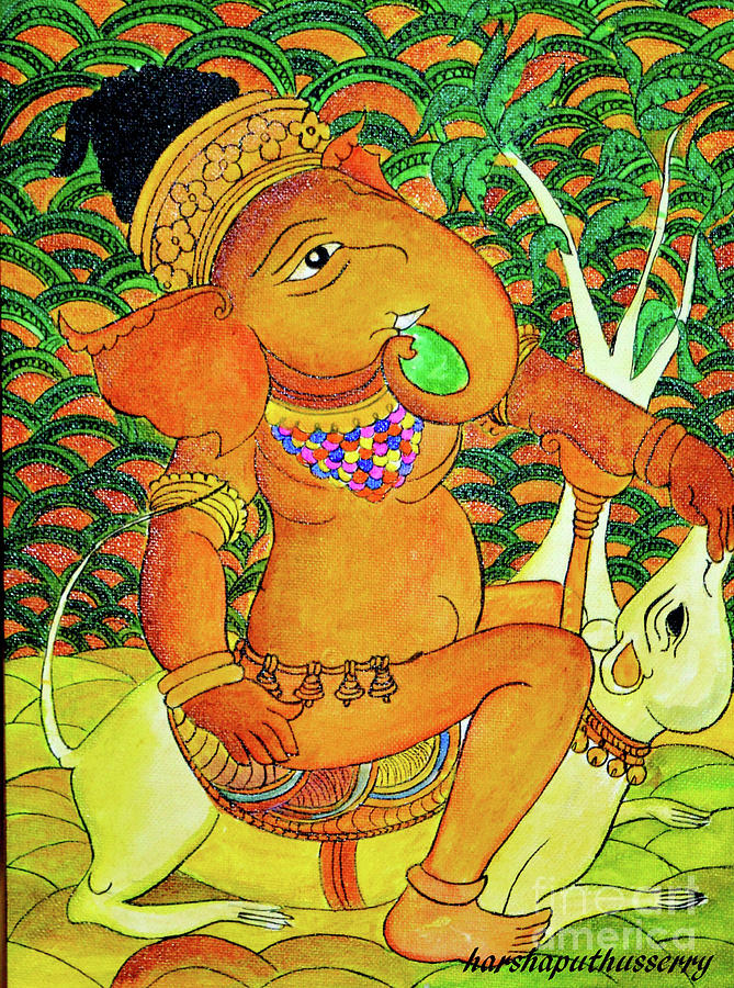 Sri Ganesh Painting by Harsha Puthusserry - Fine Art America