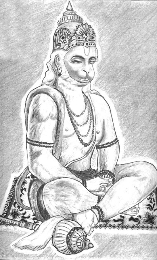Avatar Painting - Sri Hanuman by Bhrugen B