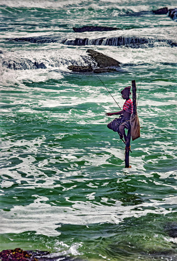 Sri Lanka - Stilt Fisherman 2 Photograph by Steve Harrington