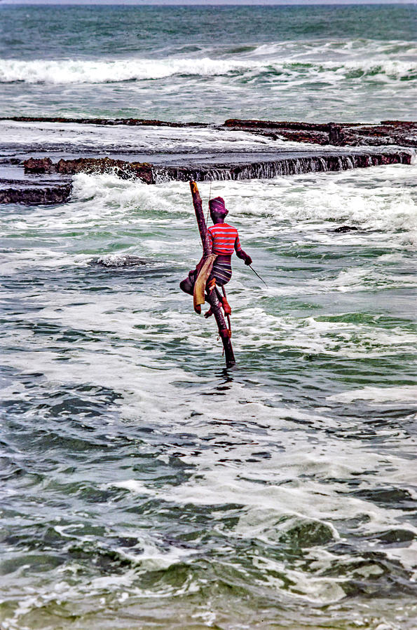 Sri Lanka - Stilt Fisherman Photograph by Steve Harrington