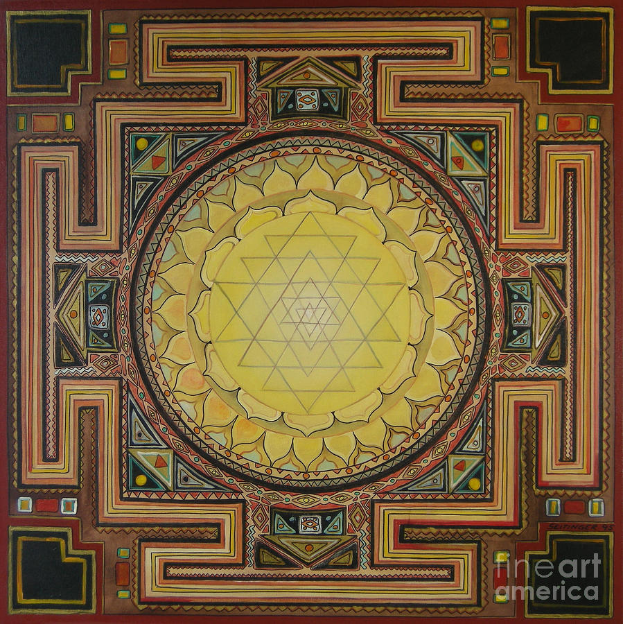 Original Art 2024 Sri Yantra Painting