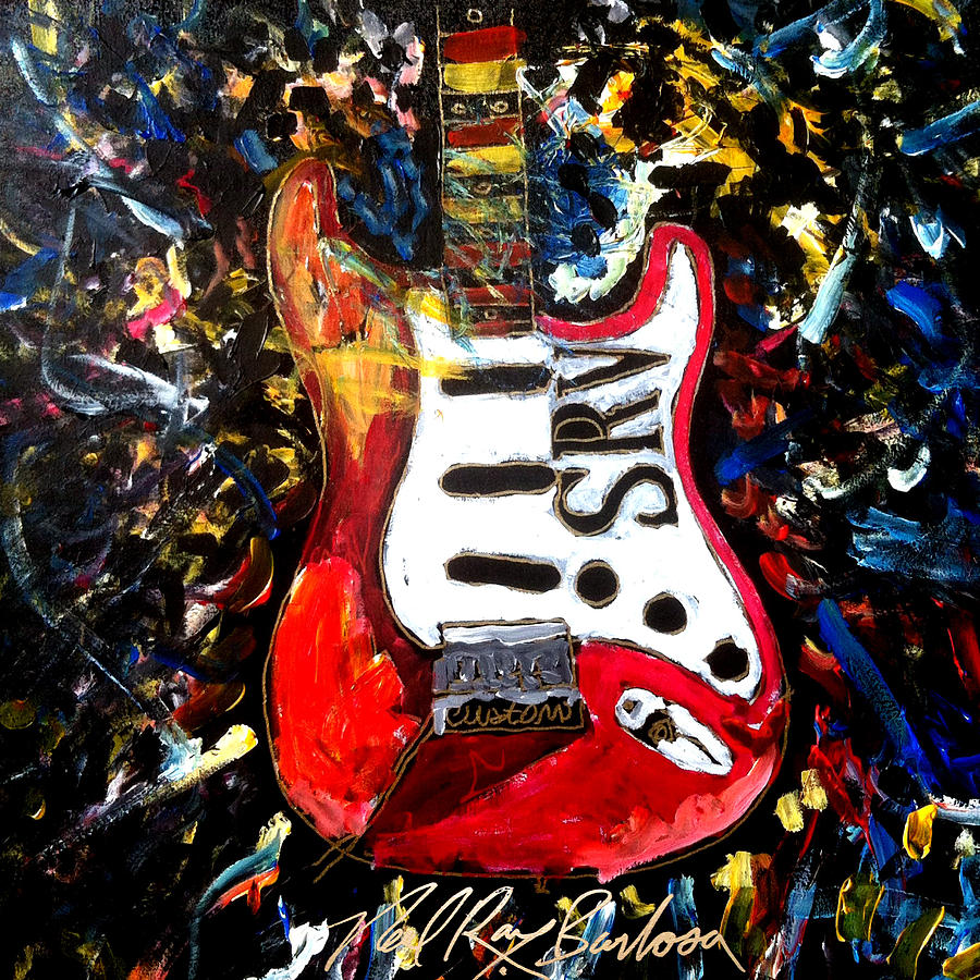 SRV strat Painting by Neal Barbosa