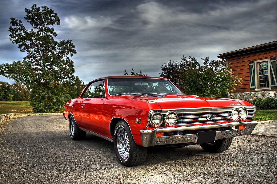 Car Photograph - SS 396 Chevelle by Tim Wilson