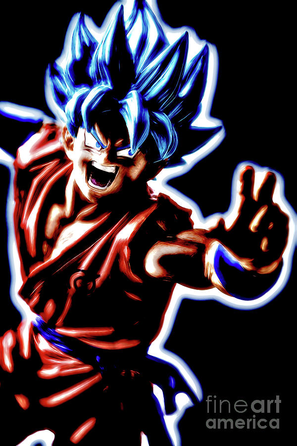 SSJG Goku Digital Art by Ray Shiu