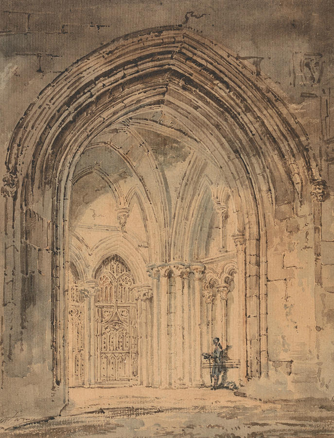 St. Albans Cathedral, Hertfordshire Painting by Thomas Girtin