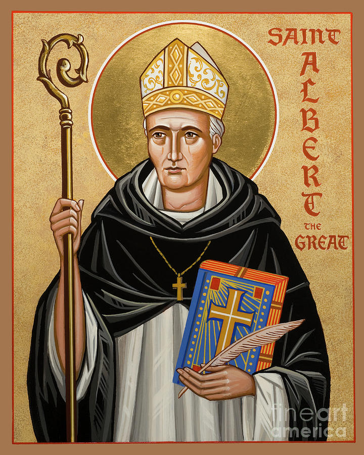 St. Albert the Great - JCATG Painting by Joan Cole