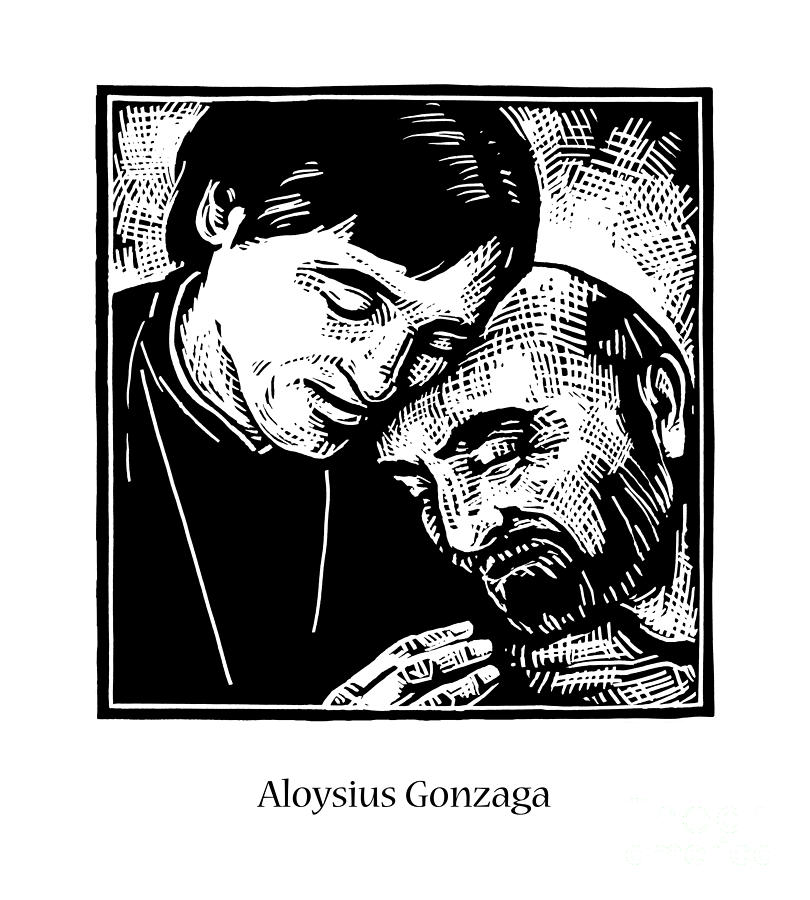St. Aloysius Gonzaga - JLALG Painting by Julie Lonneman