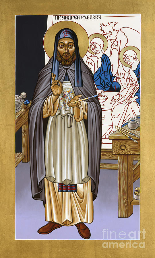 St. Andrei Rublev - LWRUB Painting by Lewis Williams OFS