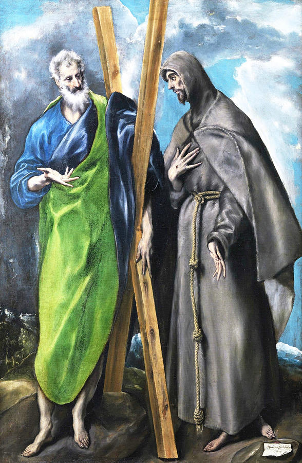 St. Andrew and St. Francis Painting by El Greco