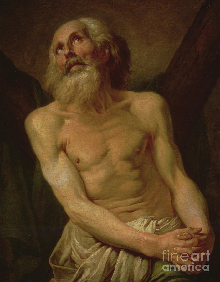 Portrait Painting - St Andrew the Apostle by Anton Pavlovich Losenko