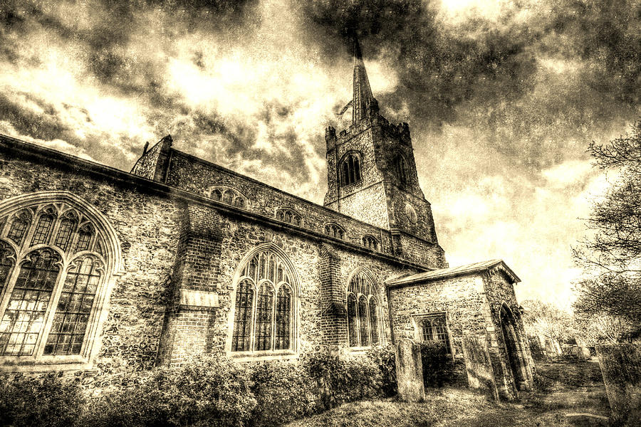 St Andrews Church Hornchurch Vintage Photograph by David Pyatt
