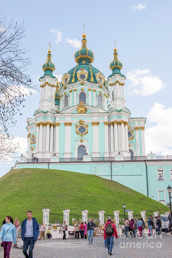 Architecture Photograph - St Andrews Church, Kiev by Juli Scalzi