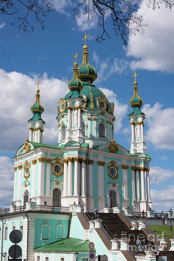 Architecture Photograph - St Andrews Church, Kiev, Ukraine by Juli Scalzi