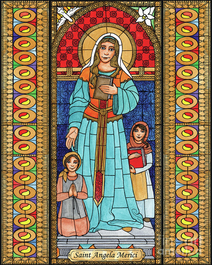St. Angela Merici Painting by Brenda Nippert
