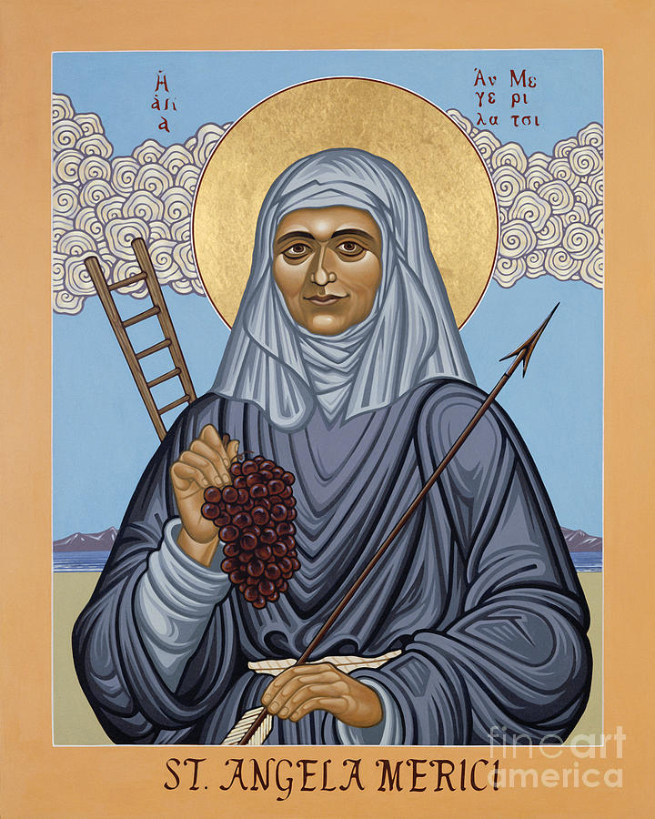 St. Angela Merici - LWANM Painting by Lewis Williams OFS