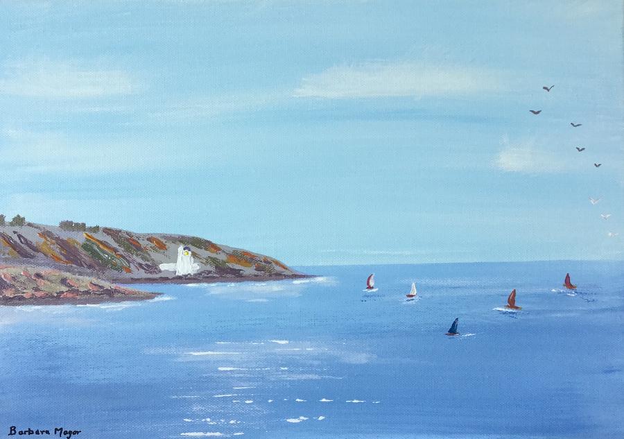 St. Anthony Head, Falmouth Bay Painting by Barbara Magor