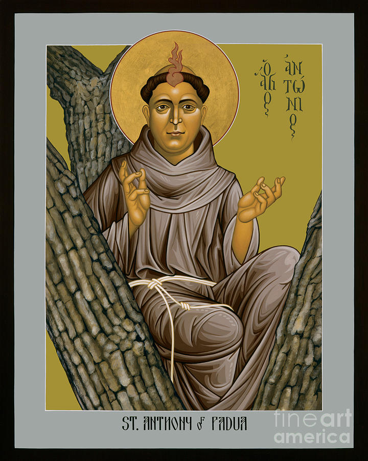 St. Anthony of Padua - RLAOP Painting by Br Robert Lentz OFM