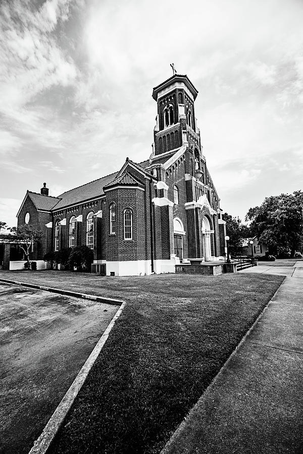St. Anthony Padua Catholic Church - BW Photograph by Scott Pellegrin