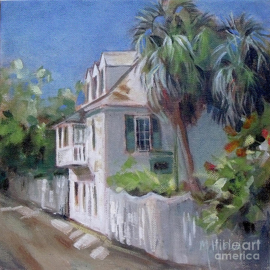 St. Augustine Aviles Street Florida Painting by Mary Hubley
